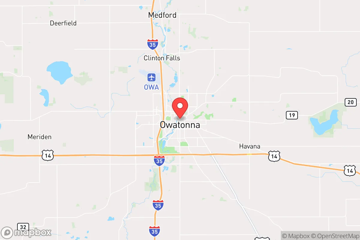 Map centered at 44.0912, -93.2311