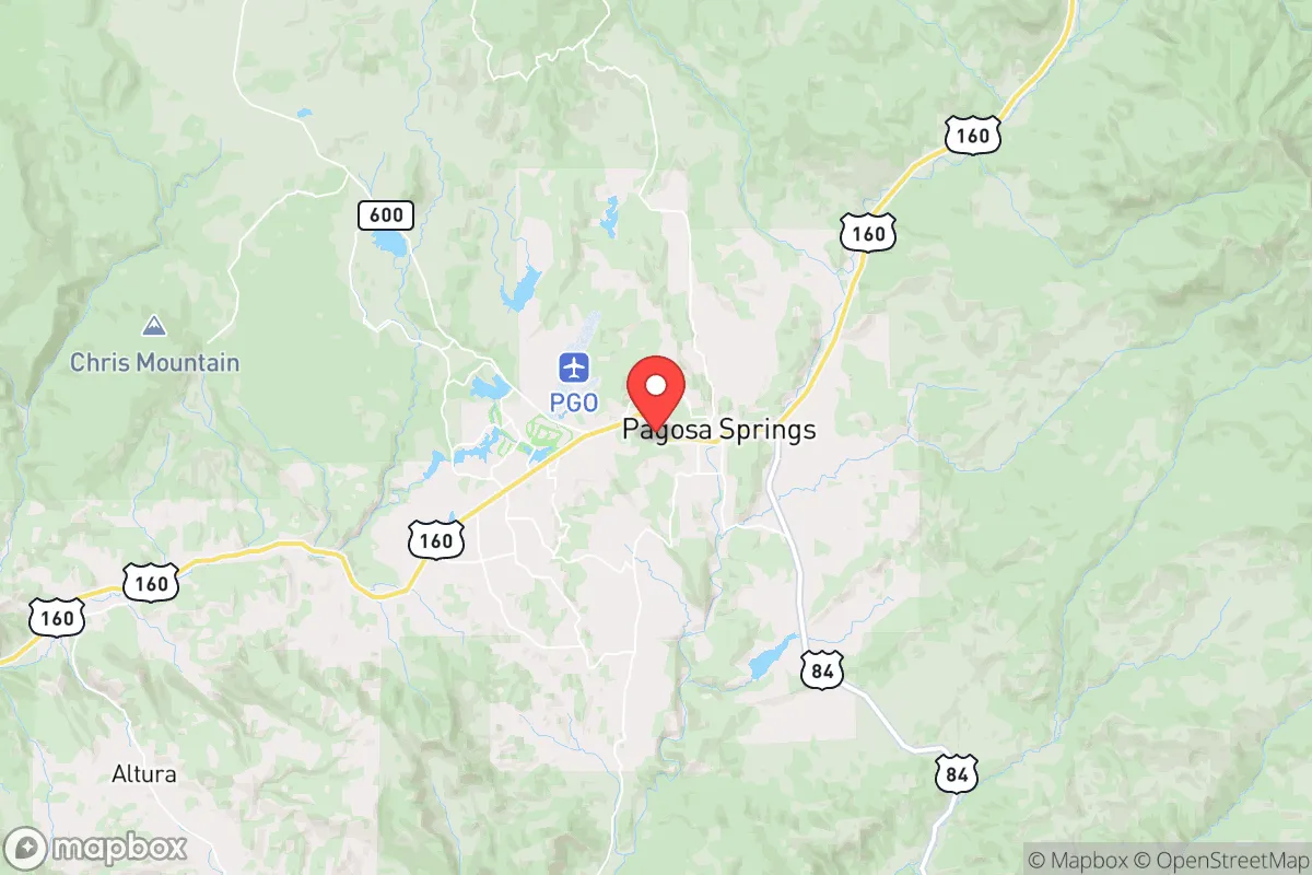 Map centered at 37.2674, -107.0304