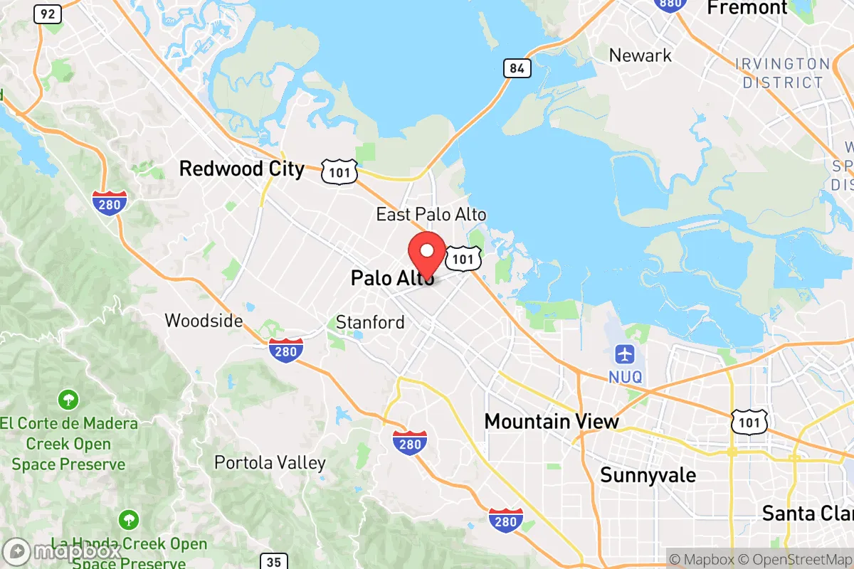 Map centered at 37.3952, -122.1429