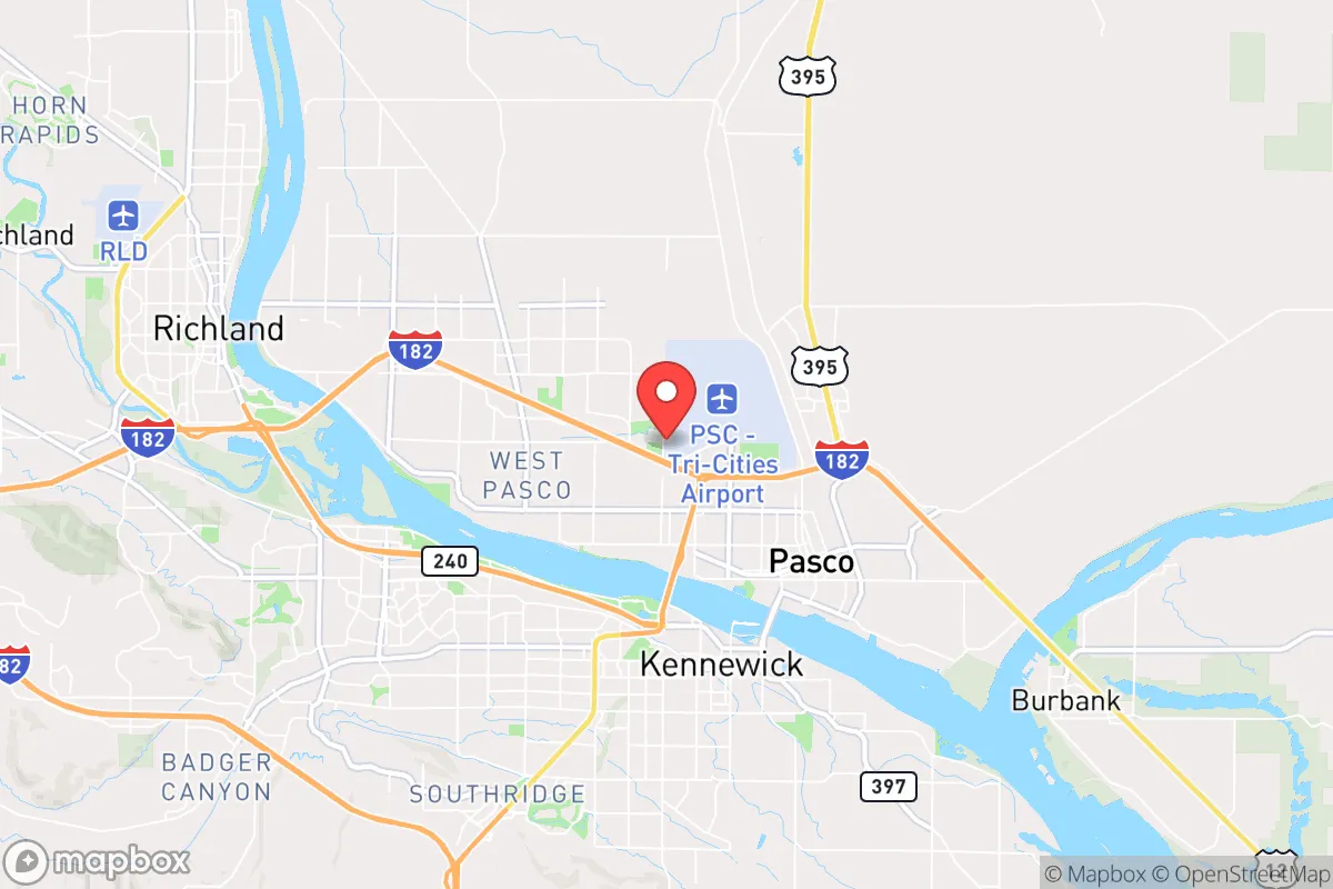 Map centered at 46.2556, -119.1368