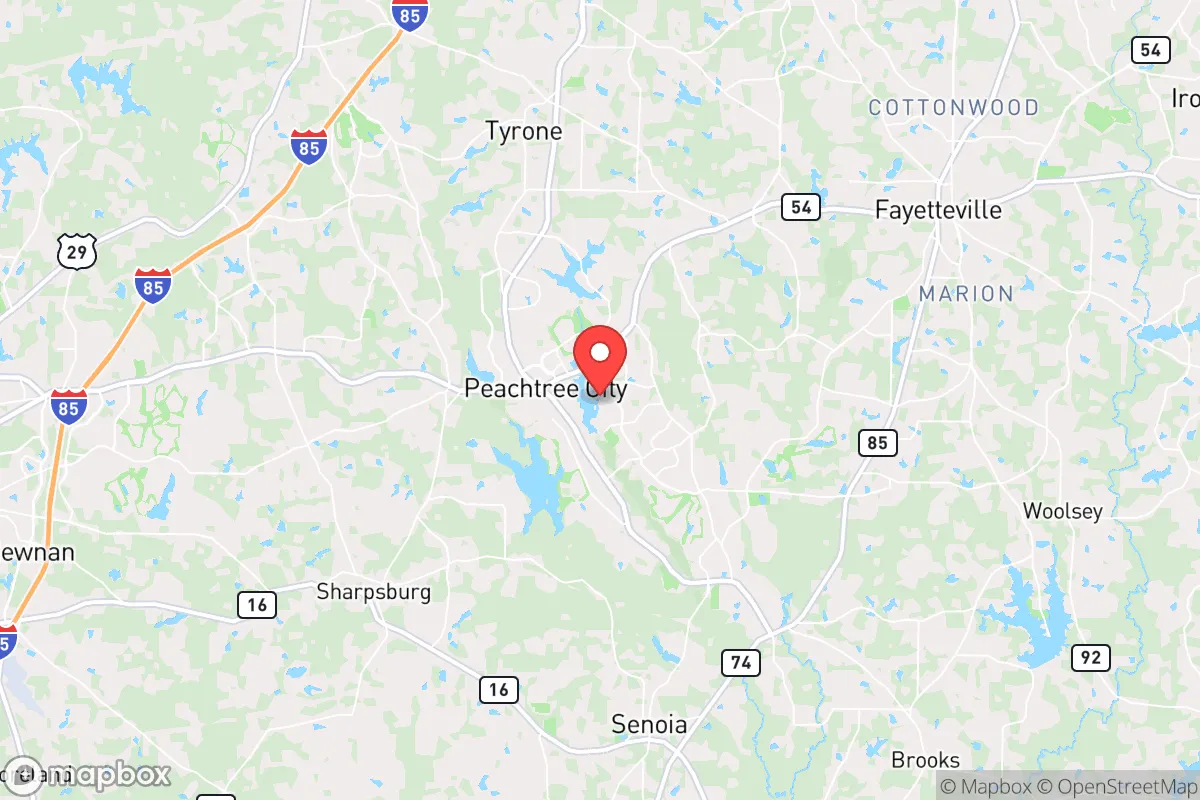 Map centered at 33.3942, -84.5710