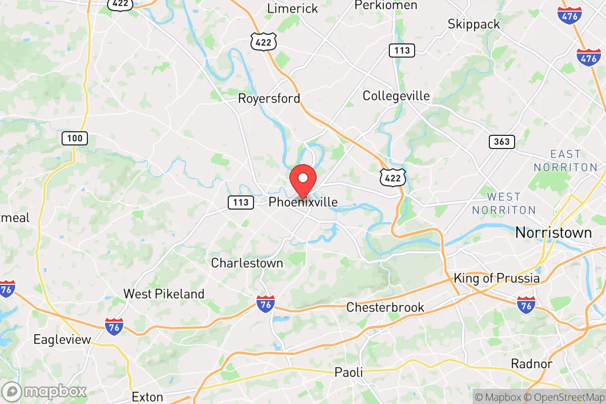 Map centered at 40.1358, -75.5201