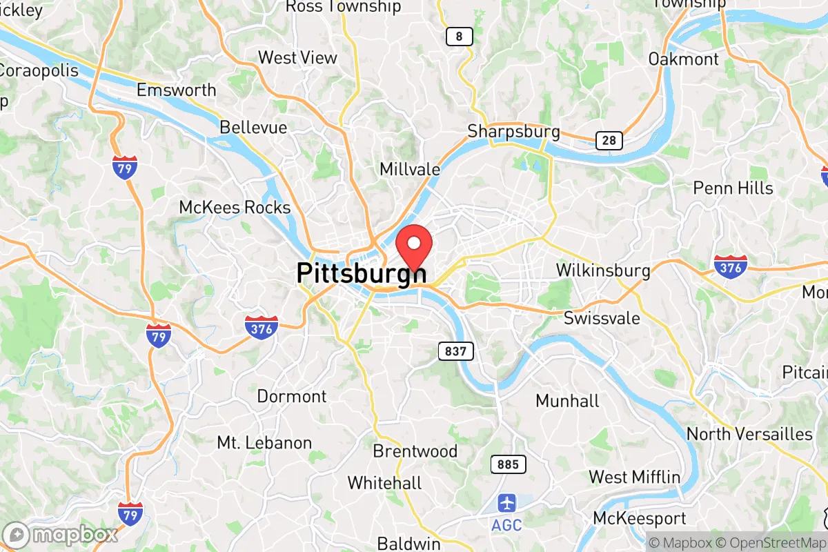 Map centered at 40.4396, -79.9763
