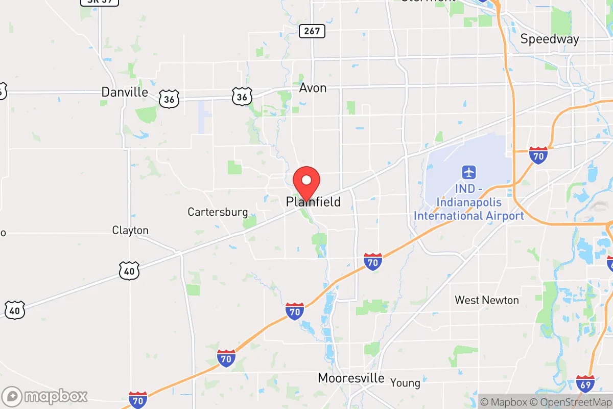 Map centered at 39.6943, -86.3724