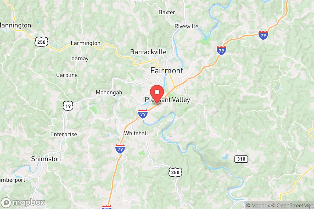 Map centered at 39.4505, -80.1552