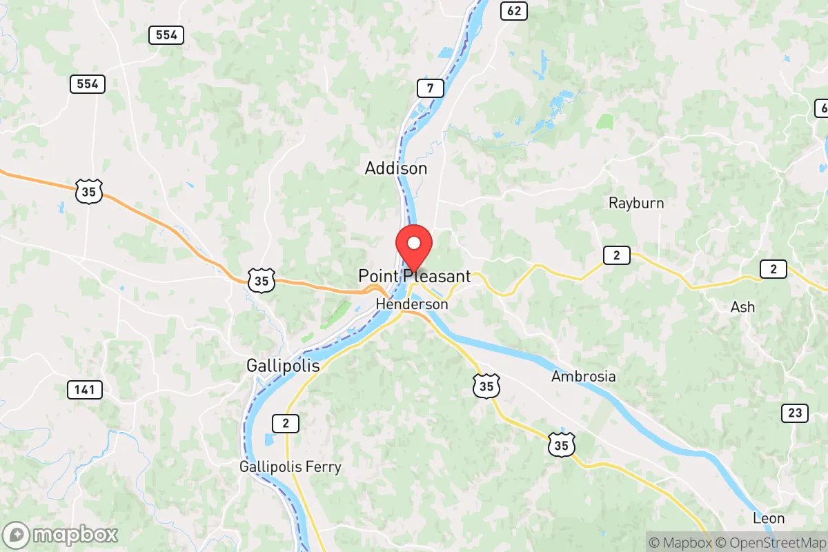 Map centered at 38.8530, -82.1303
