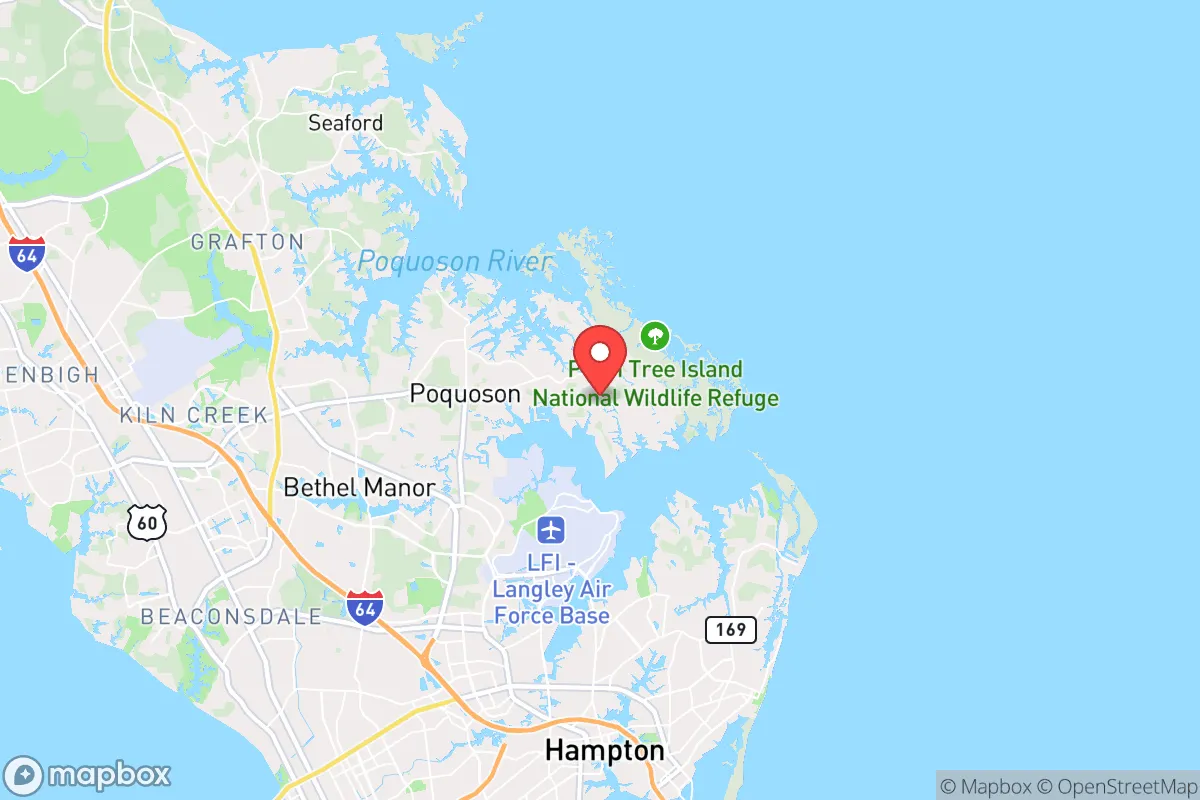 Map centered at 37.1503, -76.2705