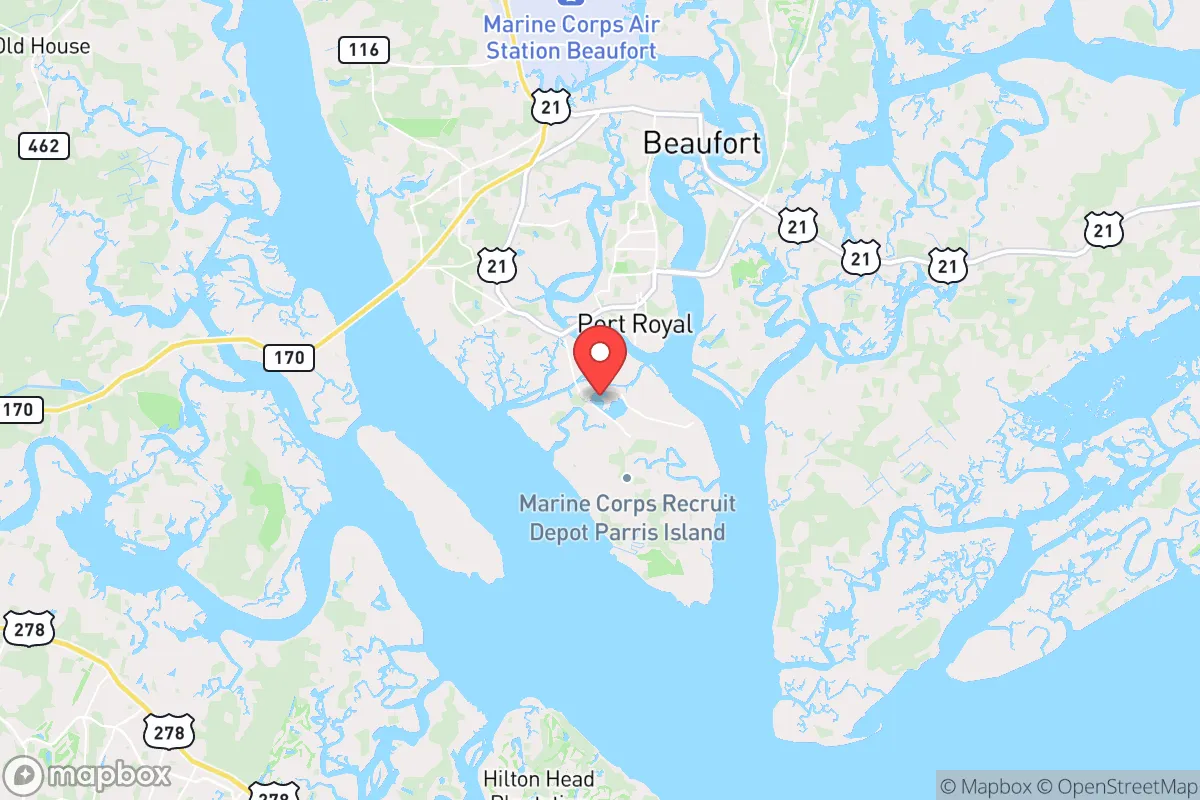 Map centered at 32.3570, -80.7046