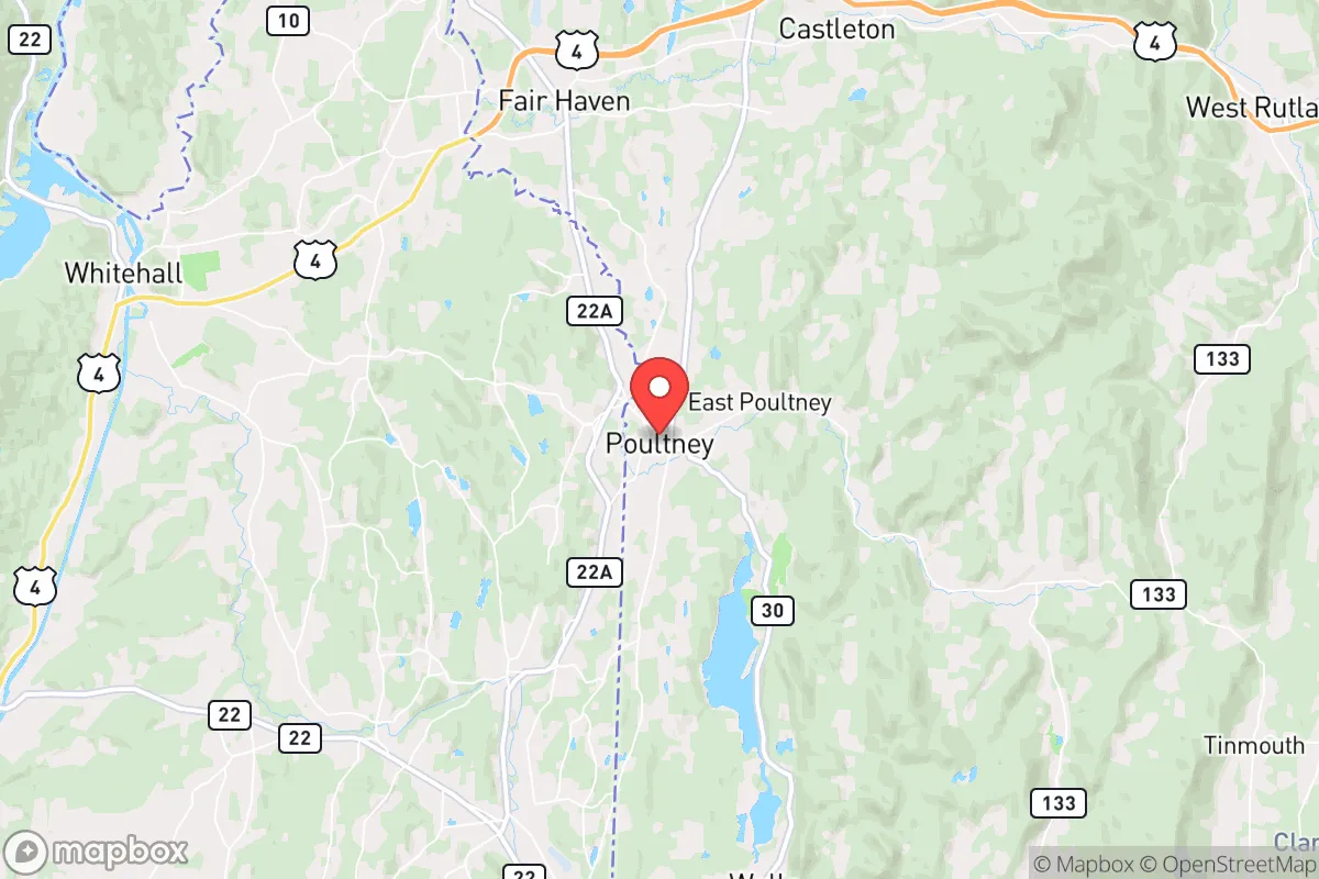 Map centered at 43.5181, -73.2361