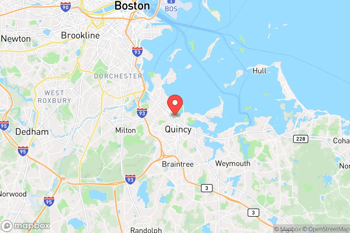 Map centered at 42.2622, -71.0072