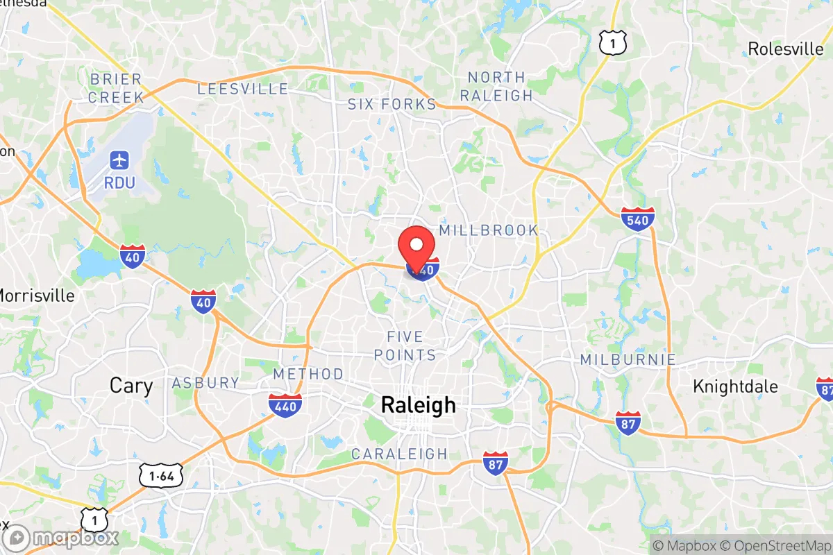Map centered at 35.8316, -78.6399