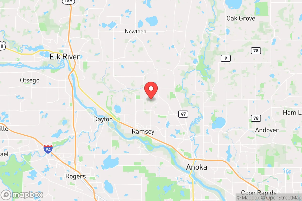Map centered at 45.2617, -93.4494