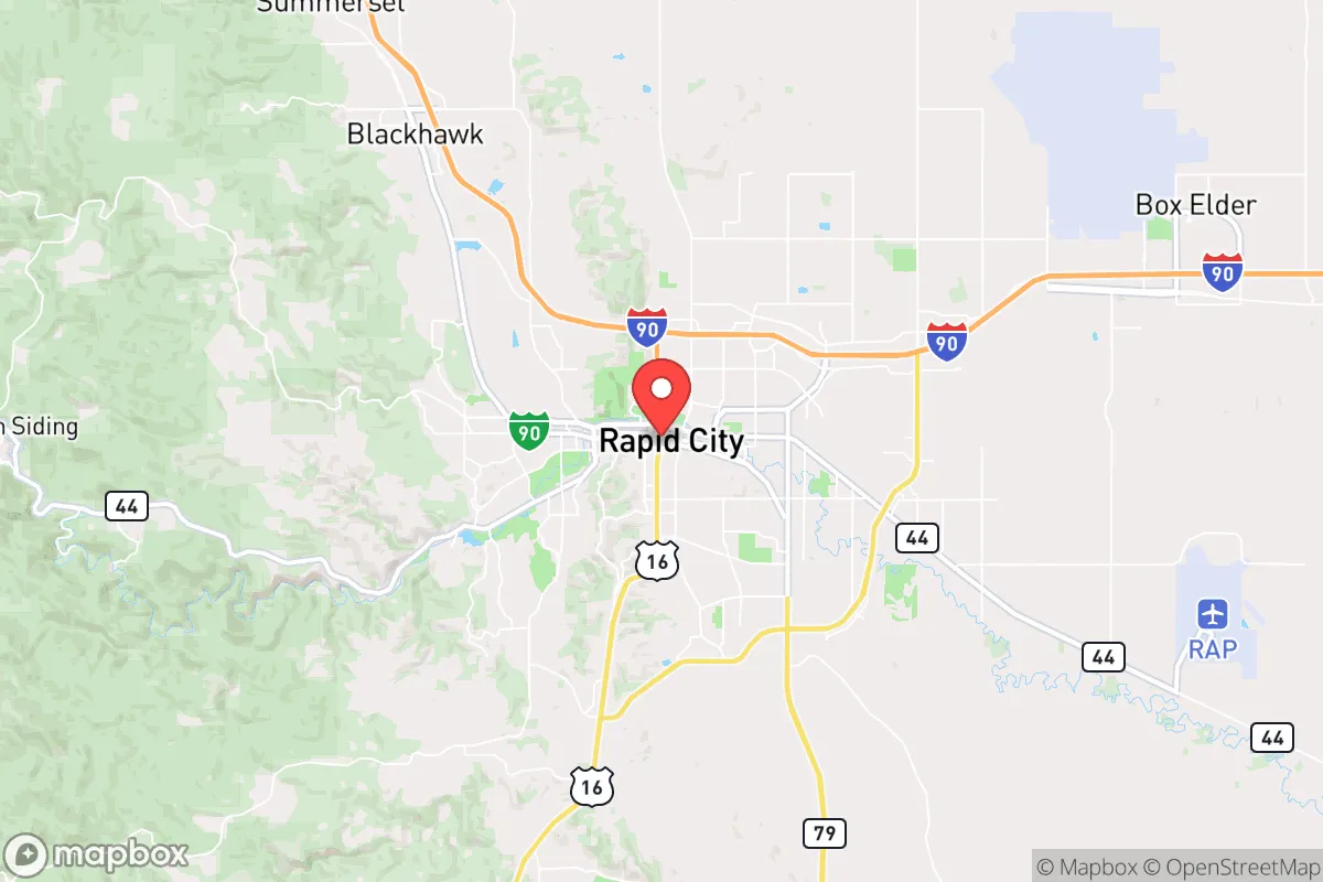 Map centered at 44.0705, -103.2200