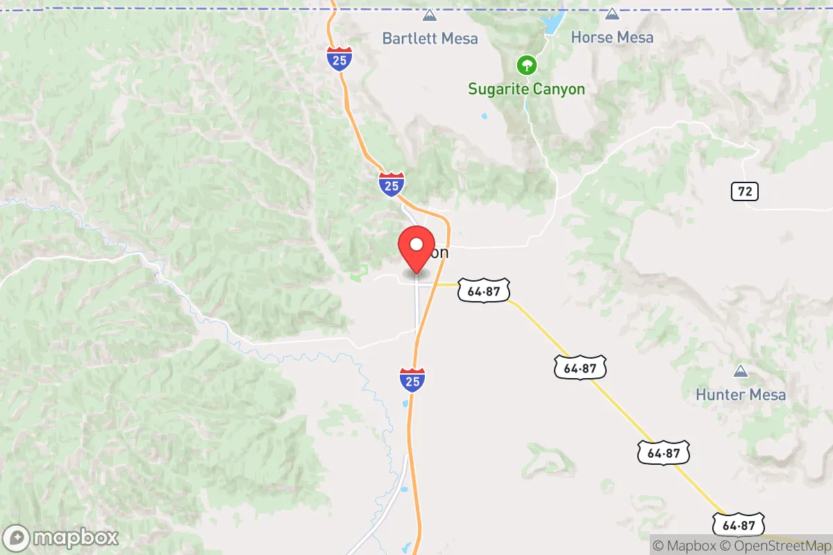 Map centered at 36.8878, -104.4404