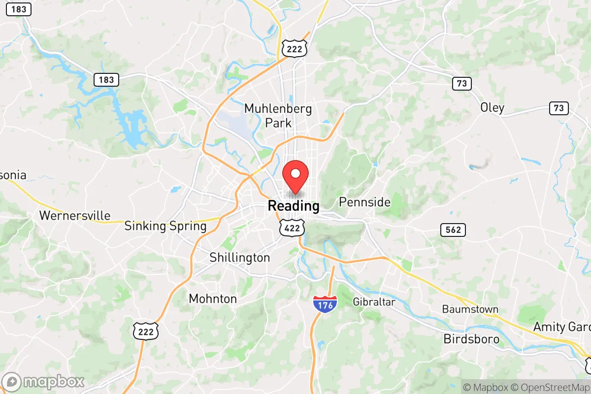 Map centered at 40.3400, -75.9266