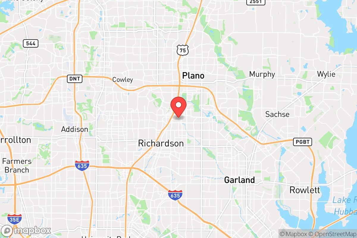 Map centered at 32.9717, -96.7093