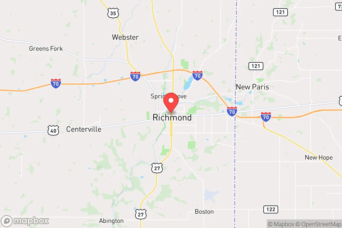 Map centered at 39.8319, -84.8912