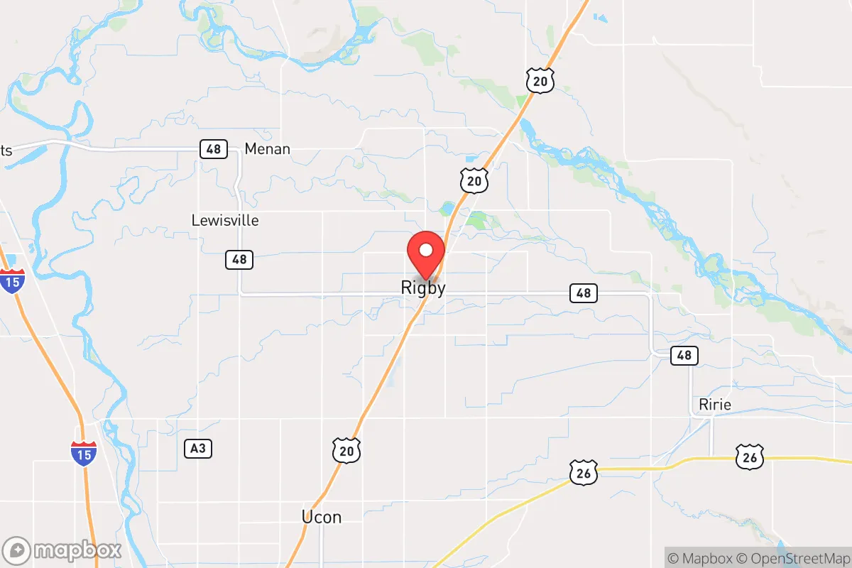 Map centered at 43.6735, -111.9133
