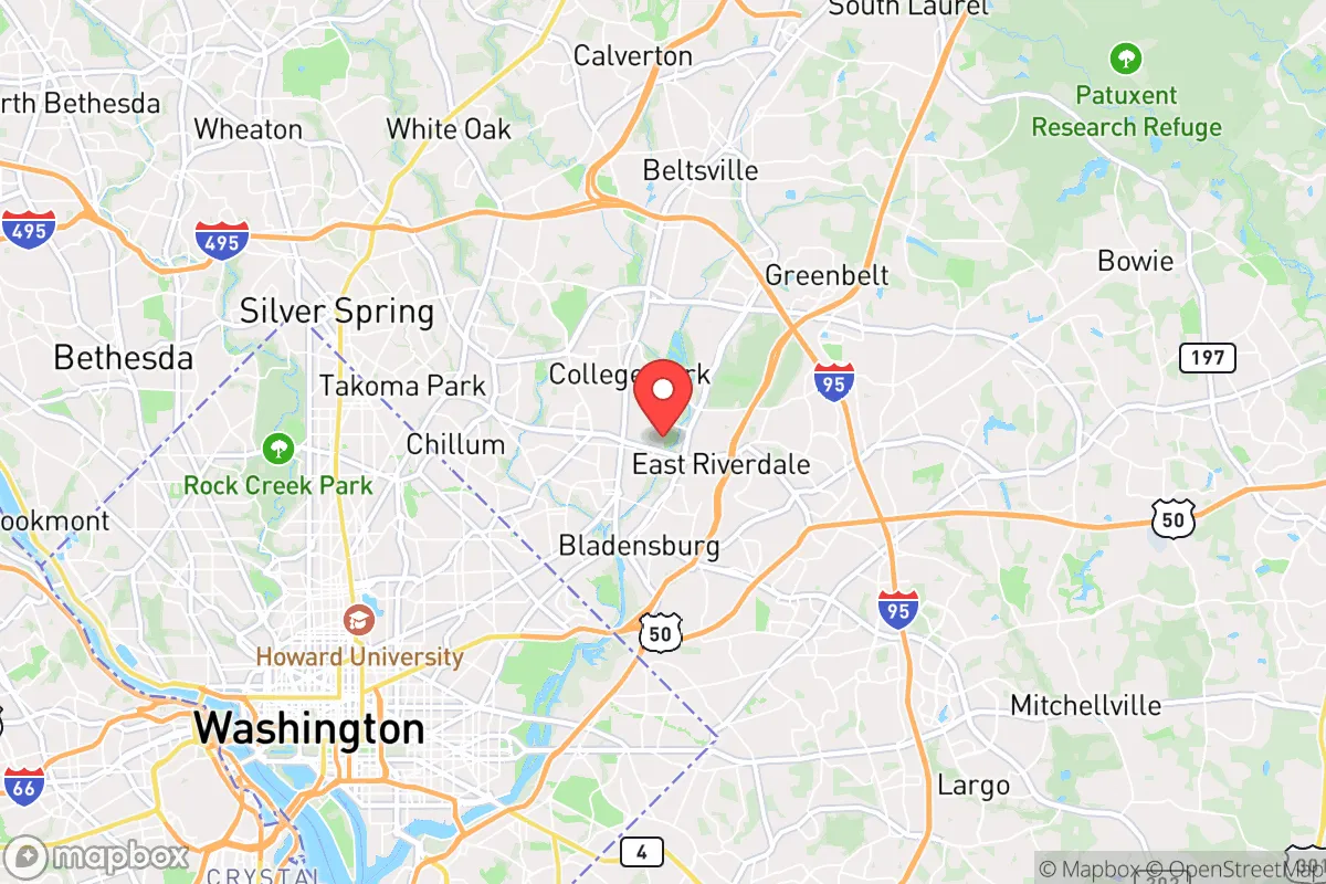 Map centered at 38.9643, -76.9264