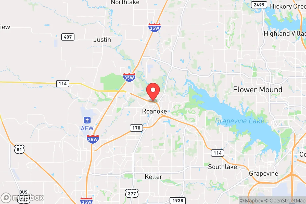 Map centered at 33.0144, -97.2277