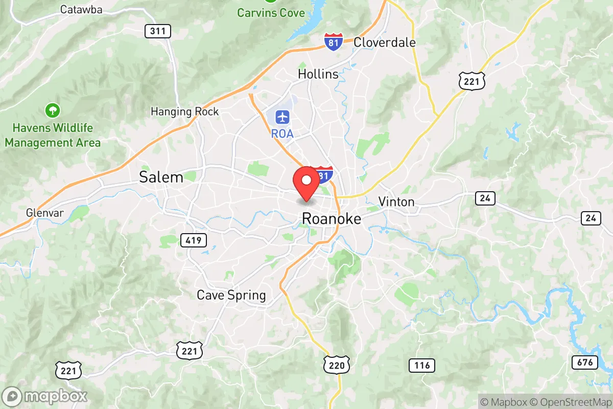 Map centered at 37.2785, -79.9581