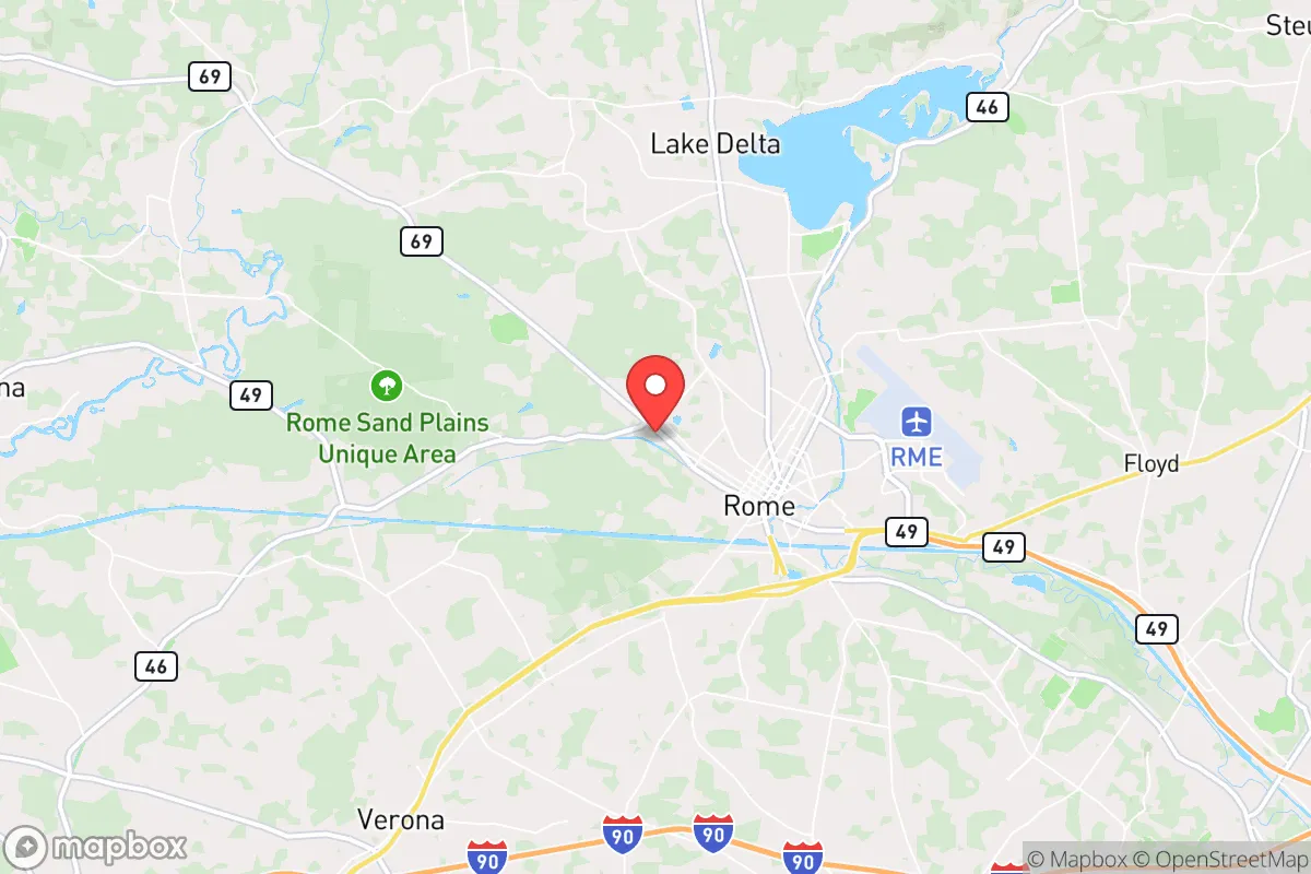 Map centered at 43.2260, -75.4909