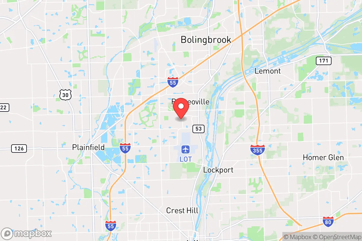 Map centered at 41.6315, -88.1000