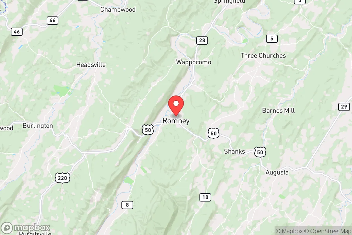 Map centered at 39.3449, -78.7562