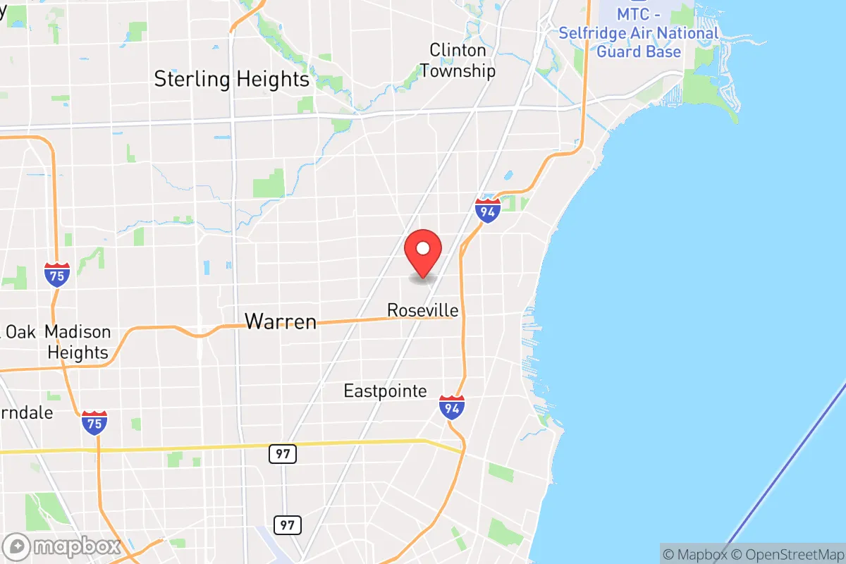Map centered at 42.5074, -82.9369
