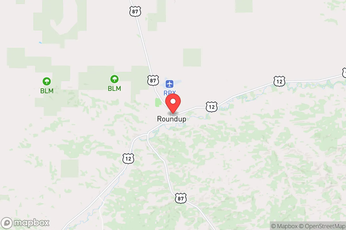 Map centered at 46.4485, -108.5401