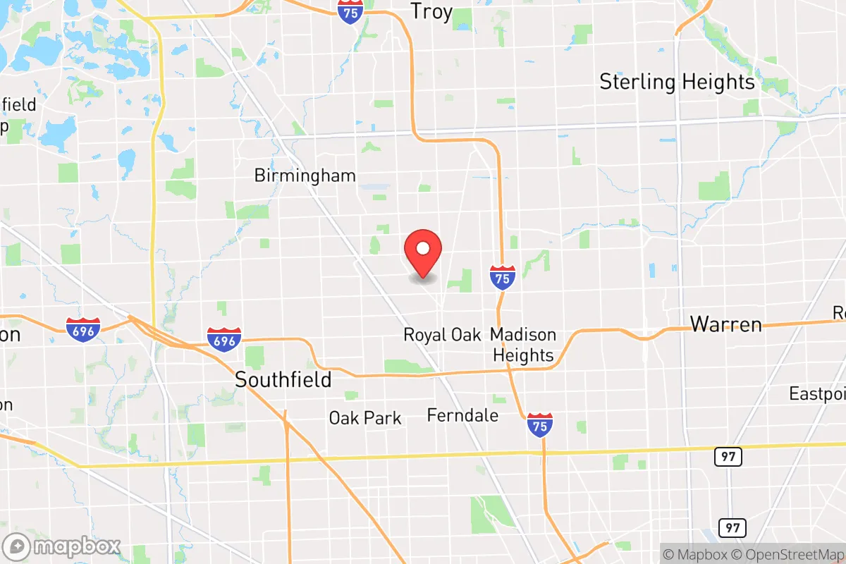 Map centered at 42.5084, -83.1539