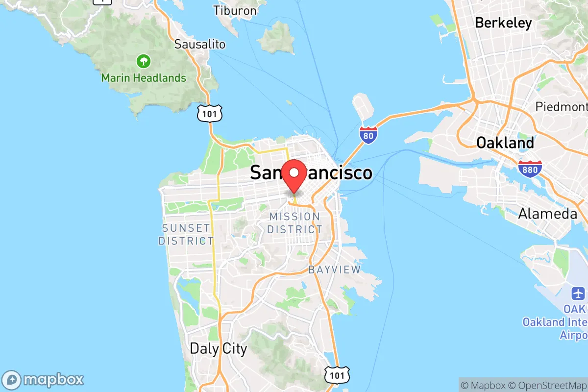 Map centered at 37.7601, -122.6941