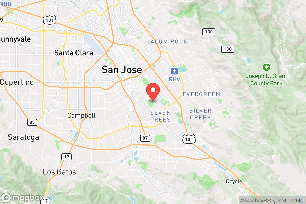 Map centered at 37.3014, -121.8484