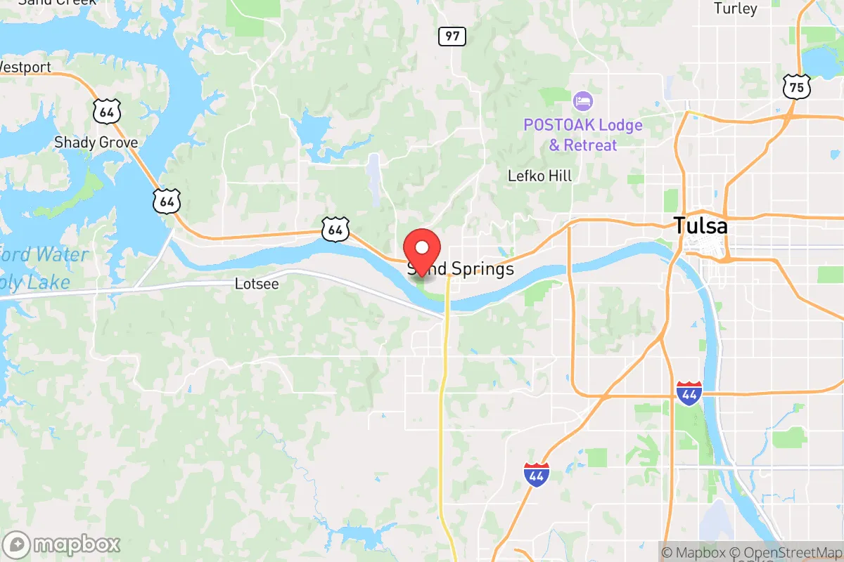 Map centered at 36.1345, -96.1287