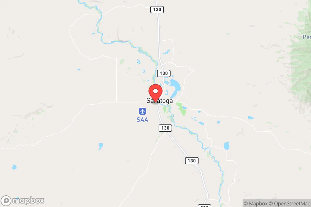 Map centered at 41.4517, -106.8108