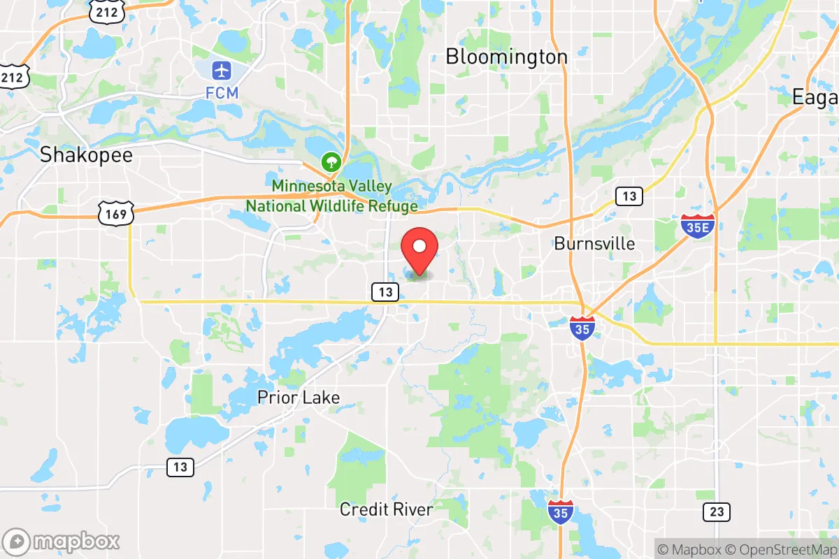 Map centered at 44.7545, -93.3632