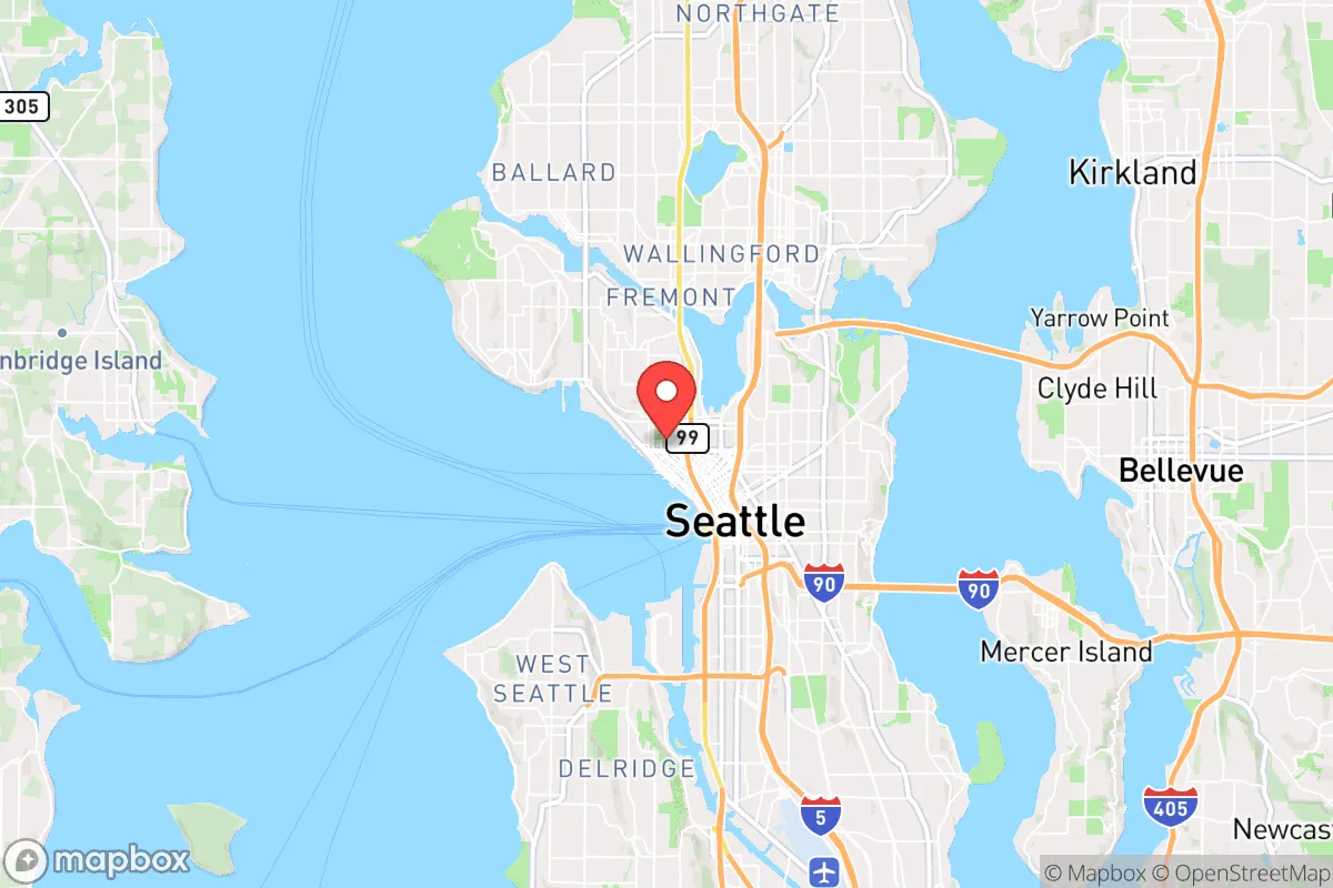 Map centered at 47.6199, -122.3512