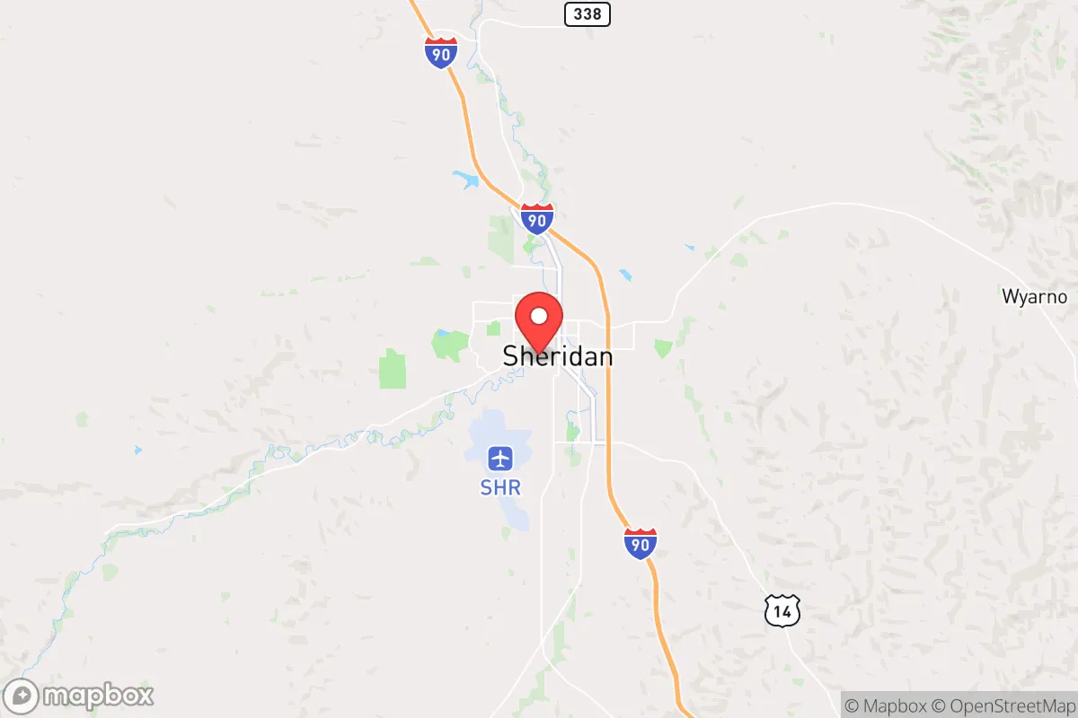 Map centered at 44.7964, -106.9634