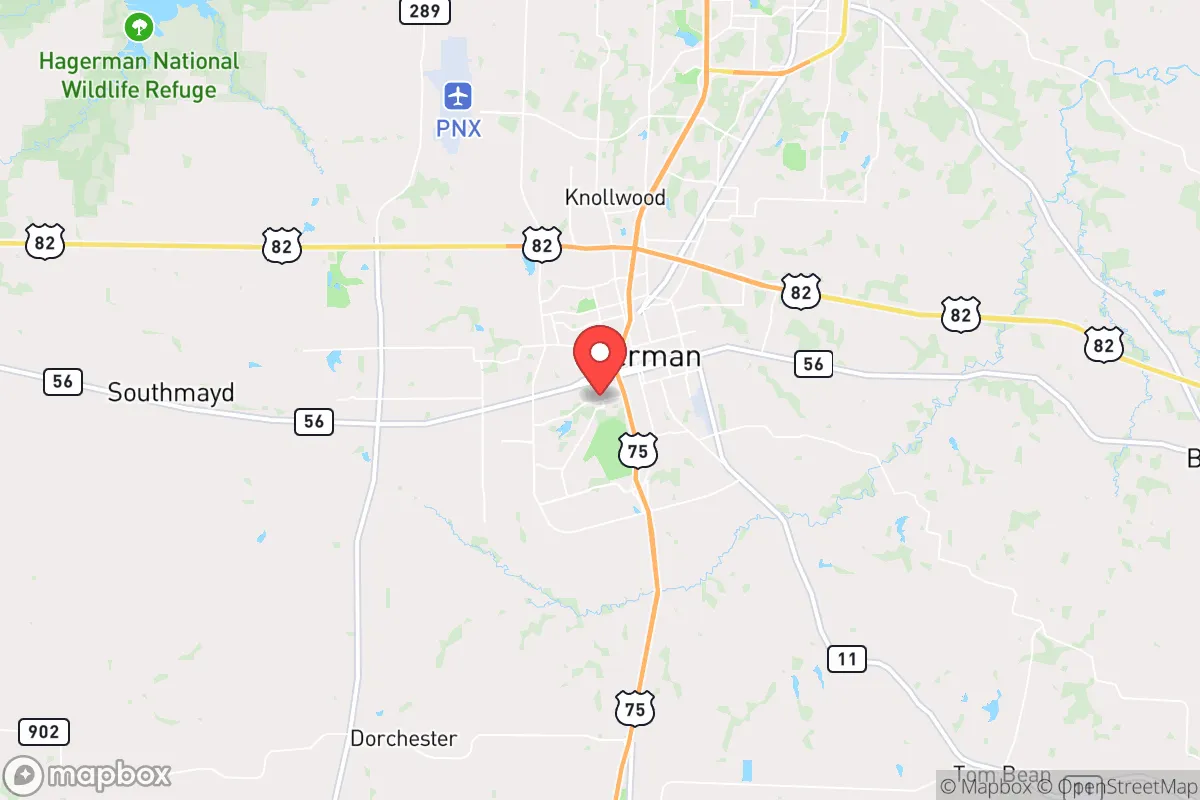 Map centered at 33.6271, -96.6220