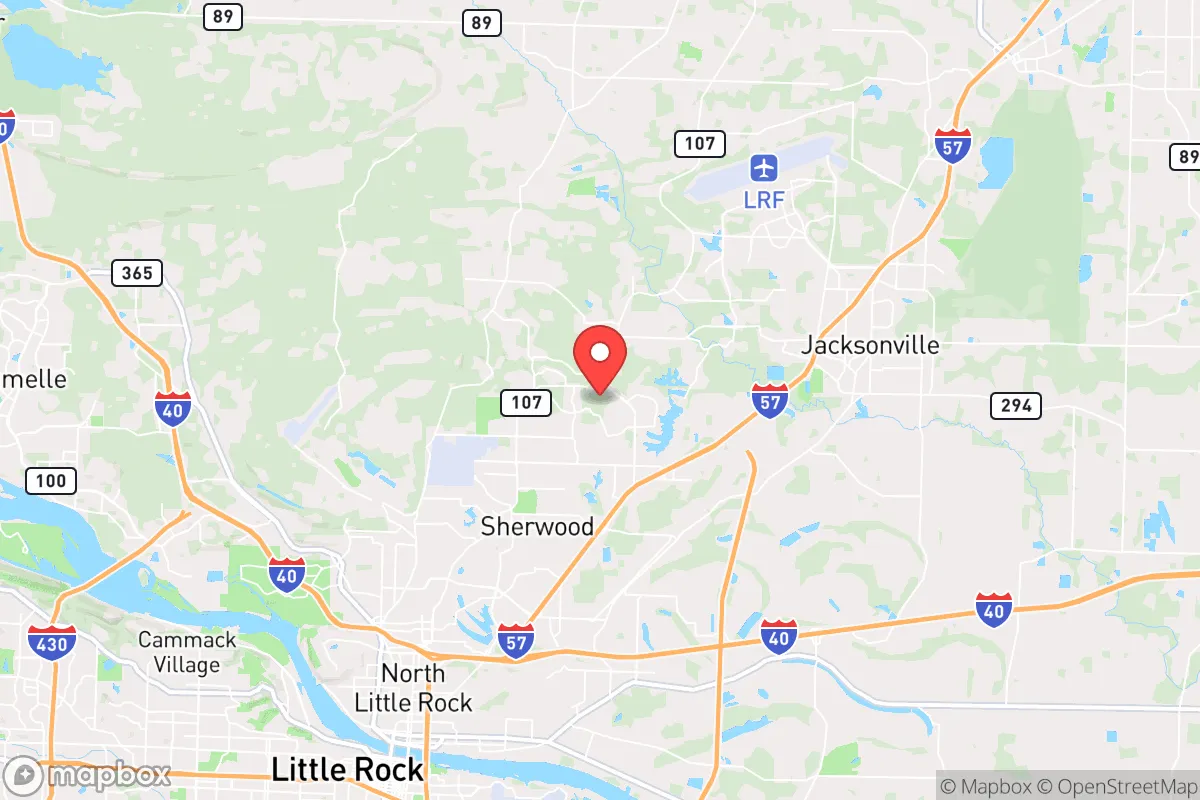 Map centered at 34.8507, -92.2029