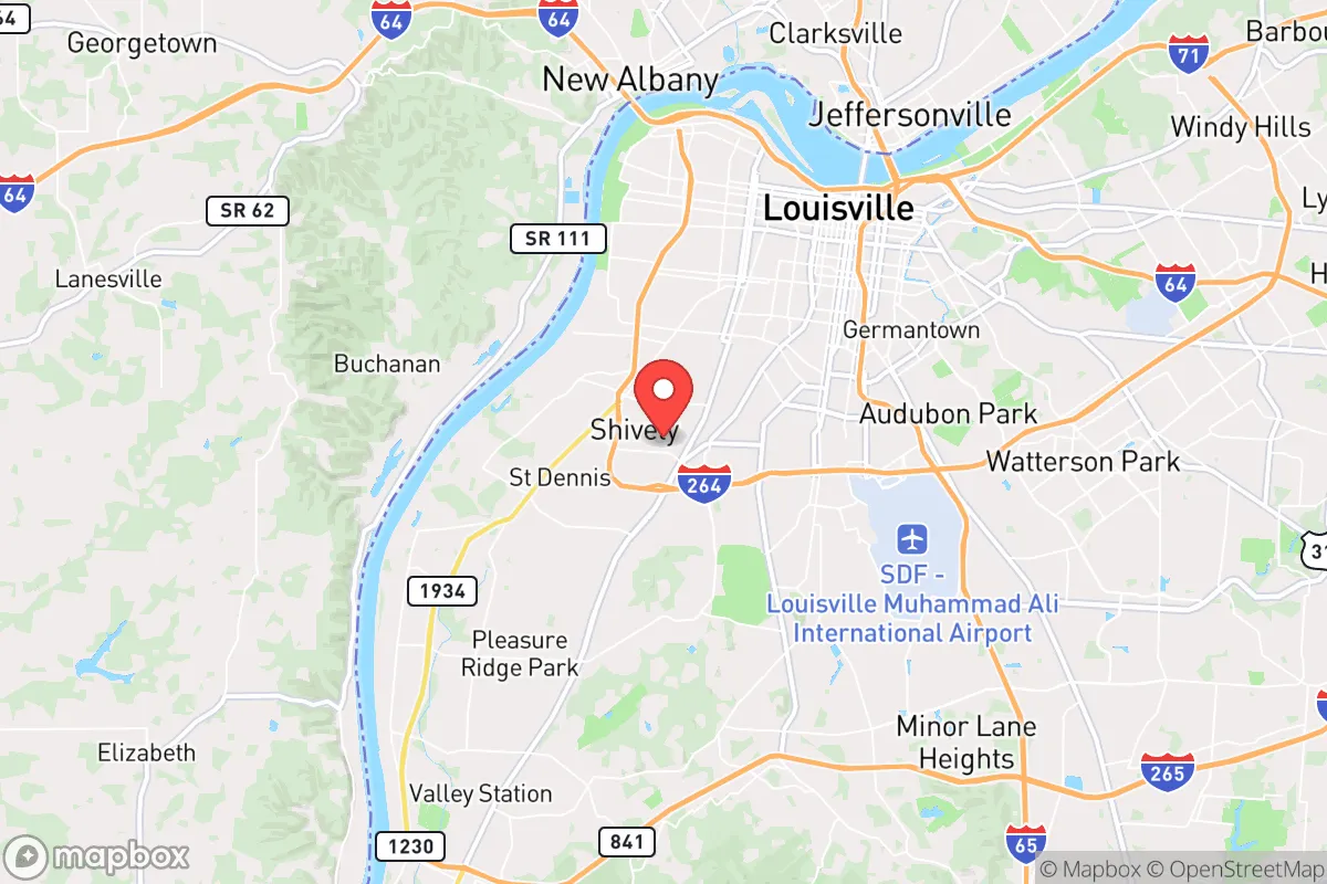 Map centered at 38.1971, -85.8136