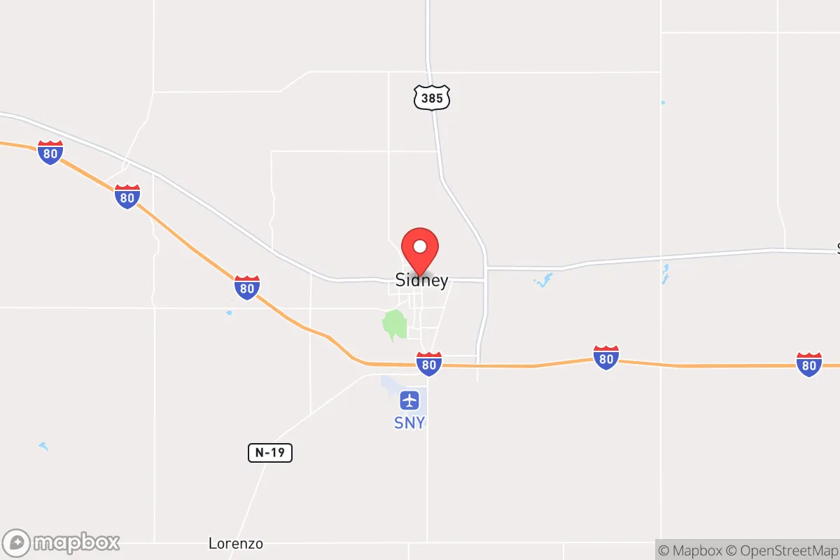Map centered at 41.1341, -102.9681