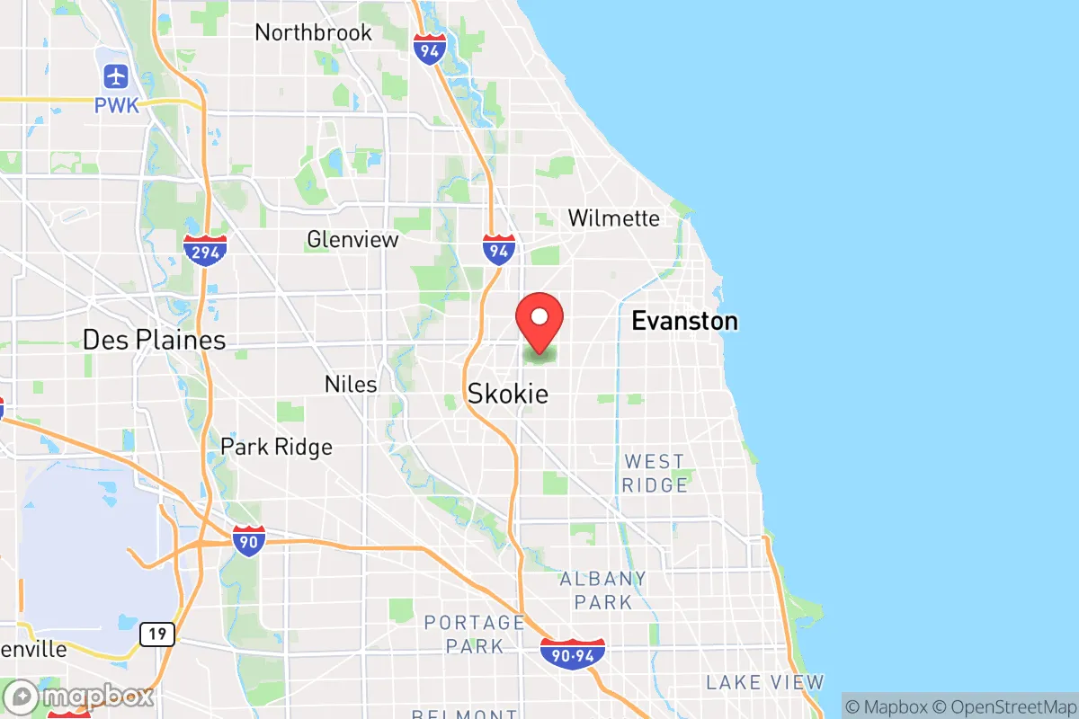 Map centered at 42.0360, -87.7400