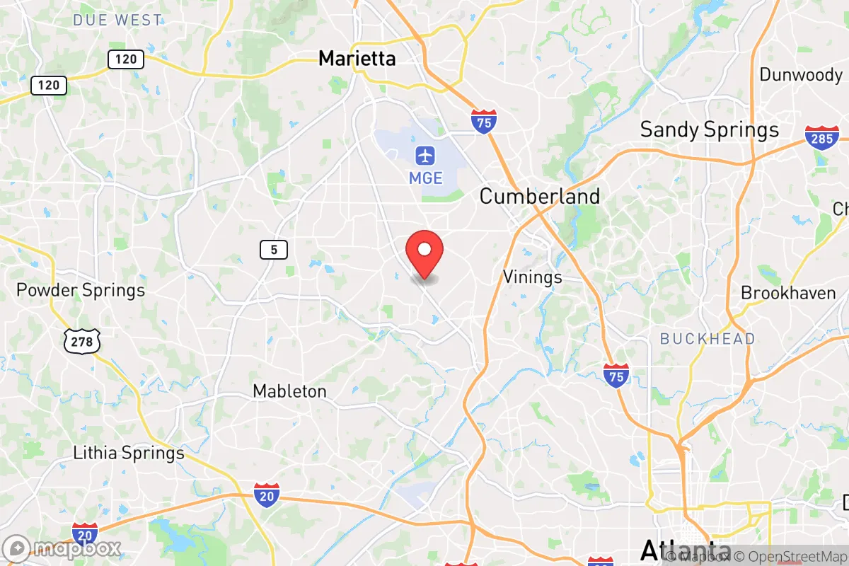 Map centered at 33.8624, -84.5167