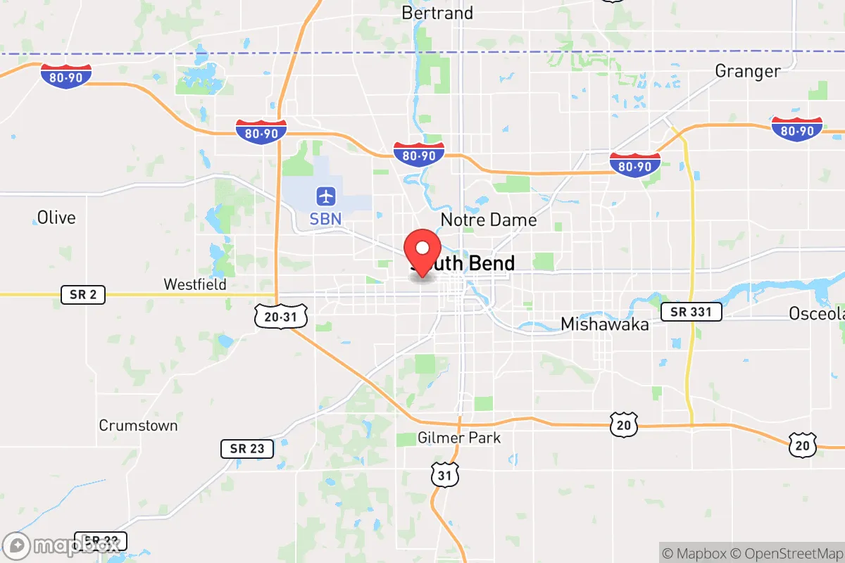 Map centered at 41.6767, -86.2695