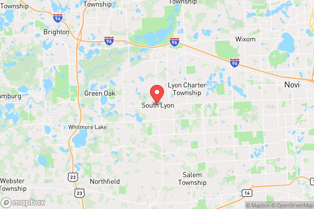 Map centered at 42.4614, -83.6526