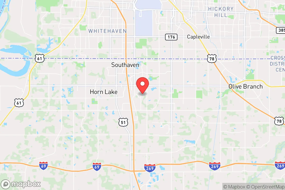 Map centered at 34.9517, -89.9786