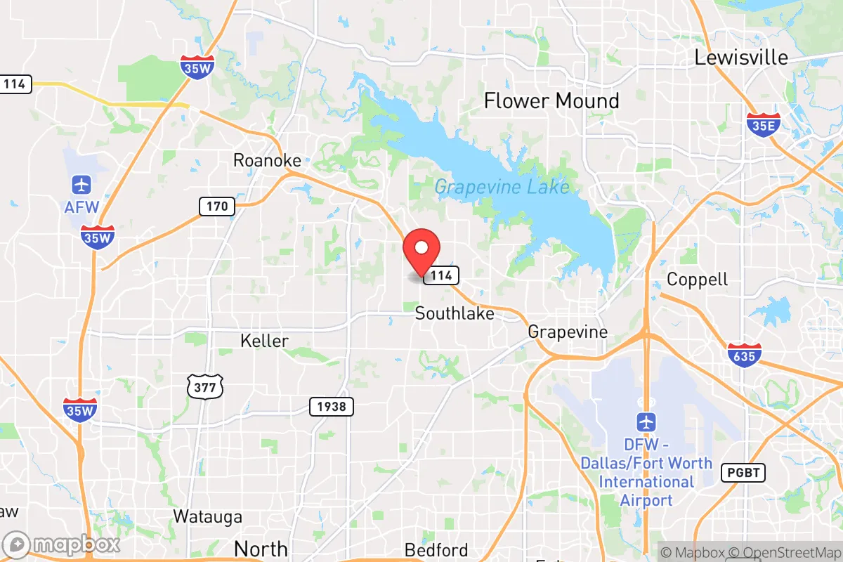 Map centered at 32.9545, -97.1503