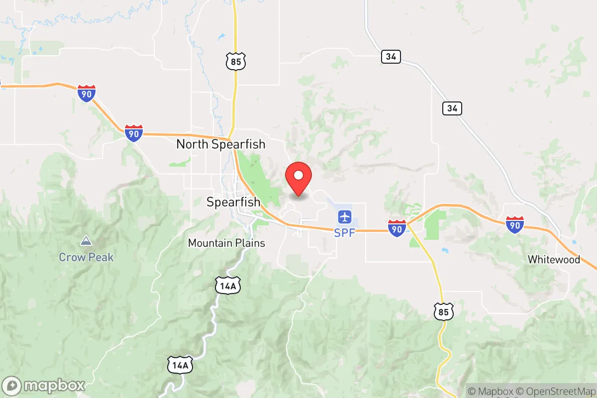 Map centered at 44.4908, -103.8161