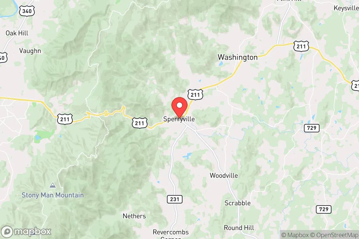 Map centered at 38.6571, -78.2261